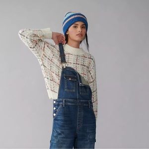Anthropologie White Rainbow Sweater